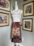 Roberto Cavalli Silk Patchwork Midi Skirt S/S 2002