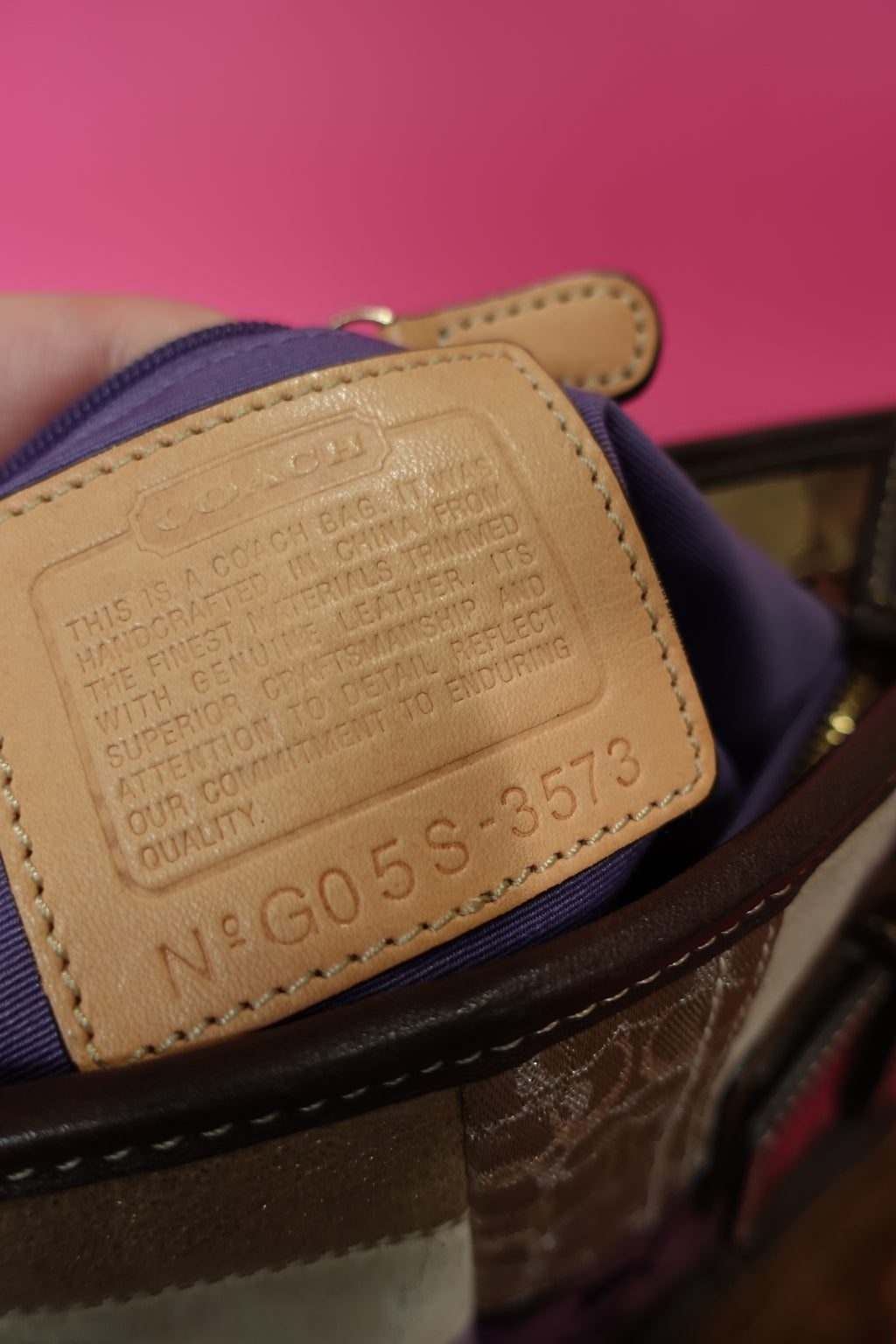 Purple Patchwork Coach Crossbody