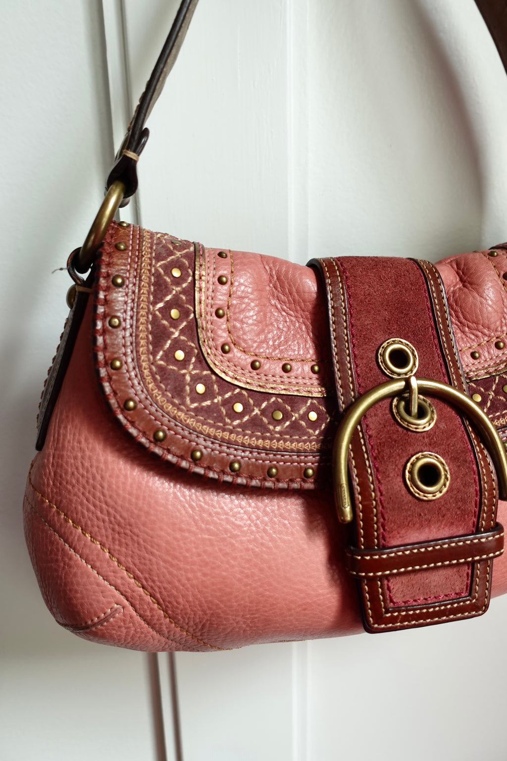 Coach Mia Y2k Pink Studded Soho