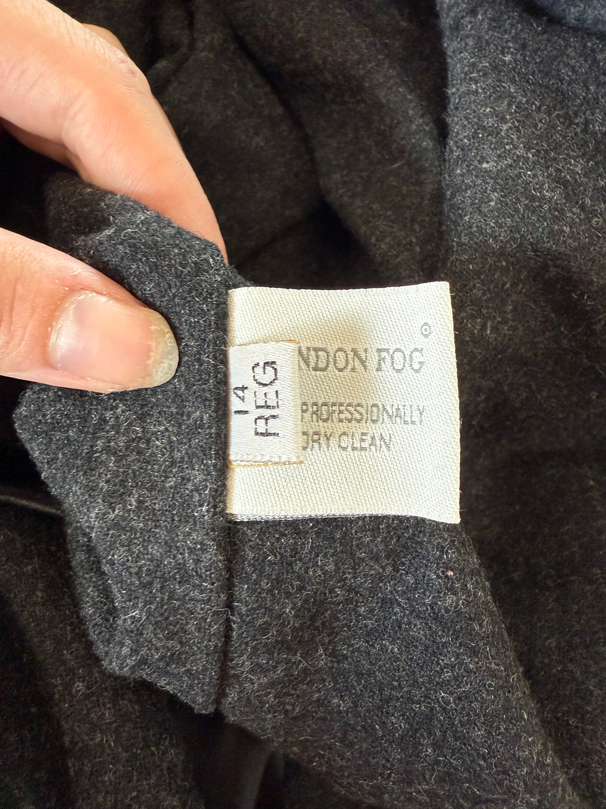 Vintage London Fog Dusty Blue & Black Trenchcoat