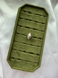 14k White Gold Antique Cameo Flip Ring