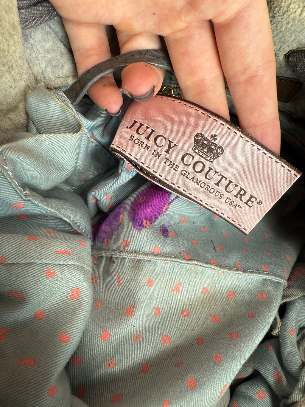 Juicy Couture Heather Grey & Coral Daydreamer