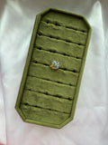 Gold Marquise Light Blue Cluster Ring Size 6