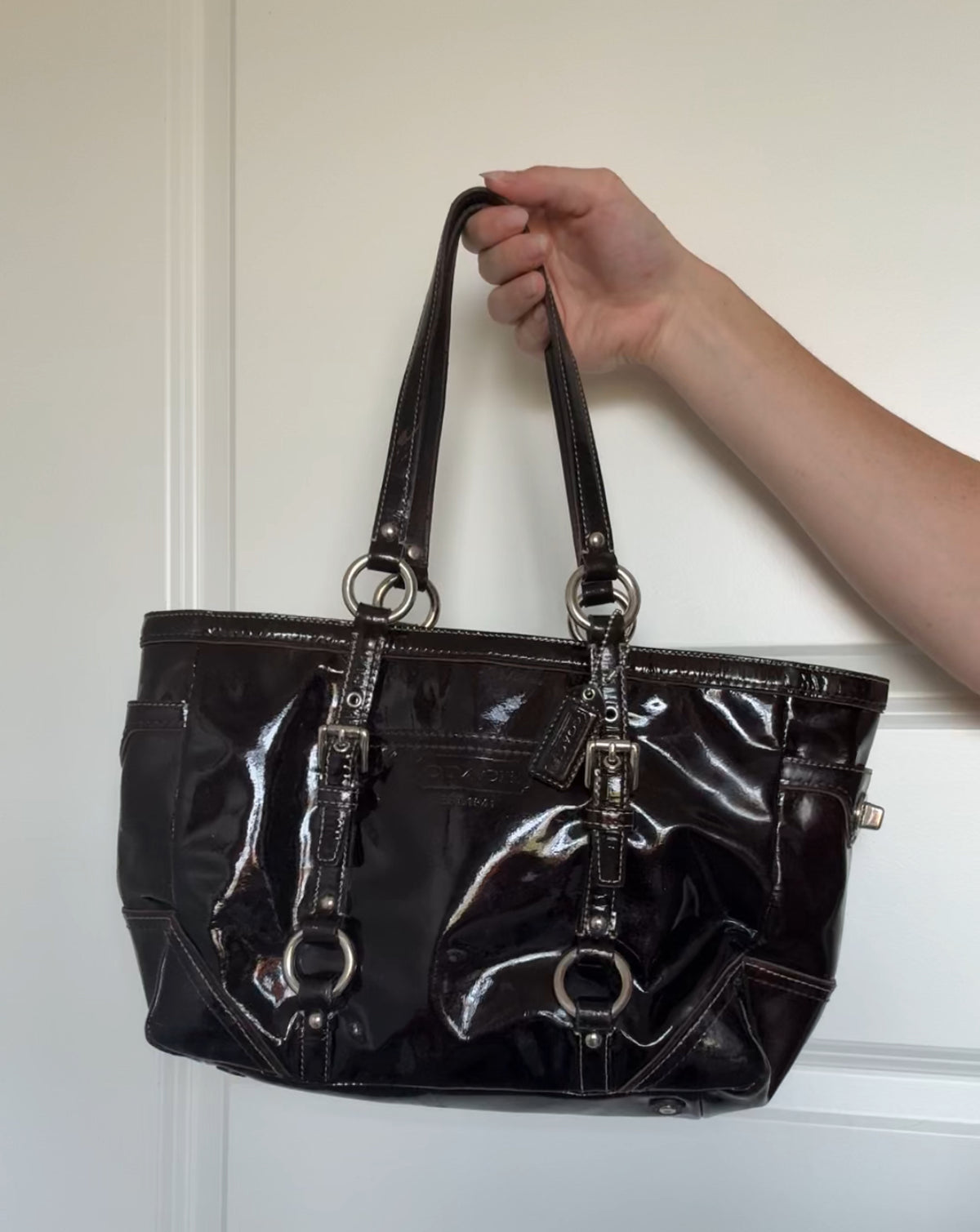 Brown Patent Coach