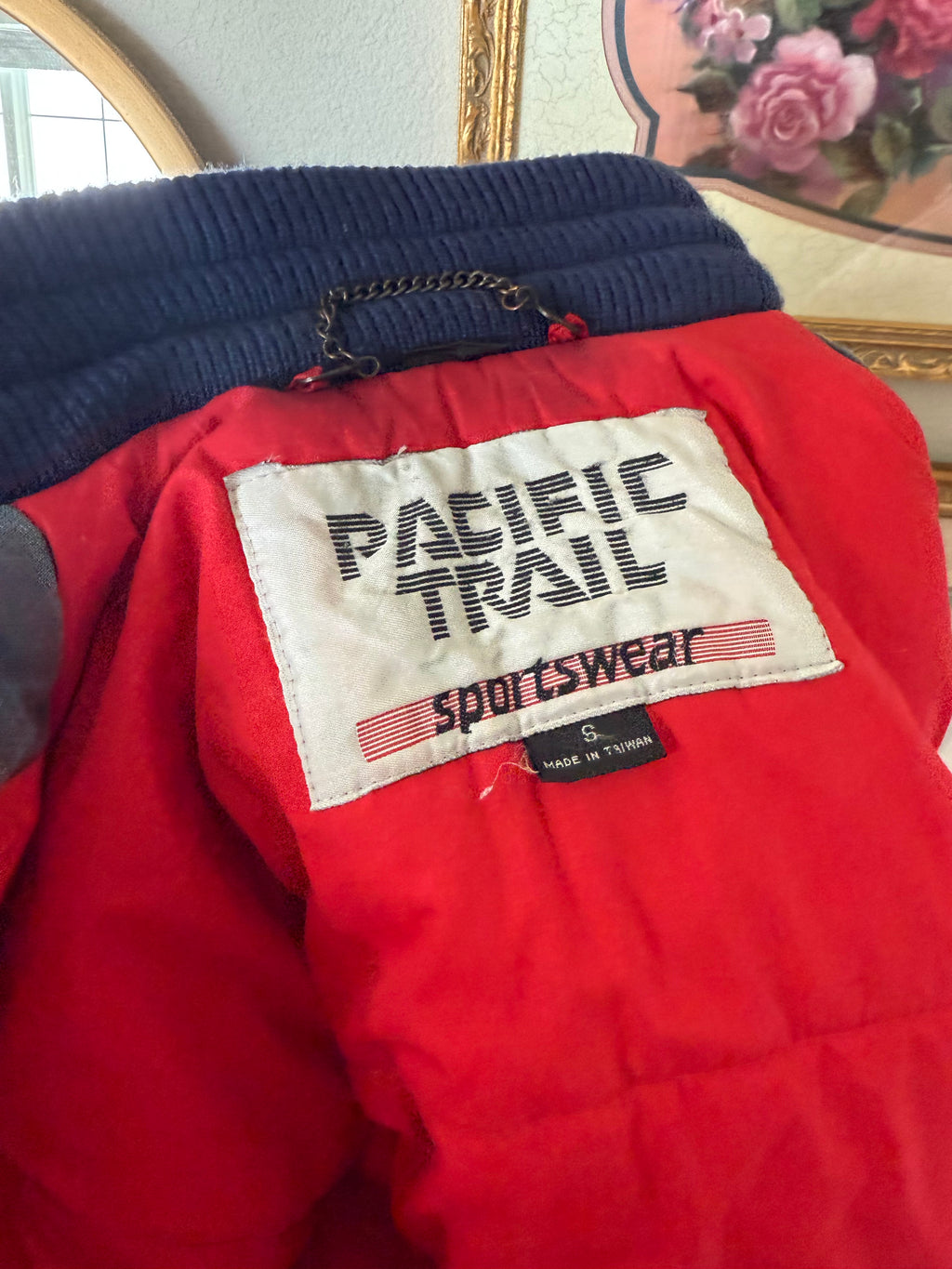 Vintage Pacific Trail Blue & Red Utility Coat