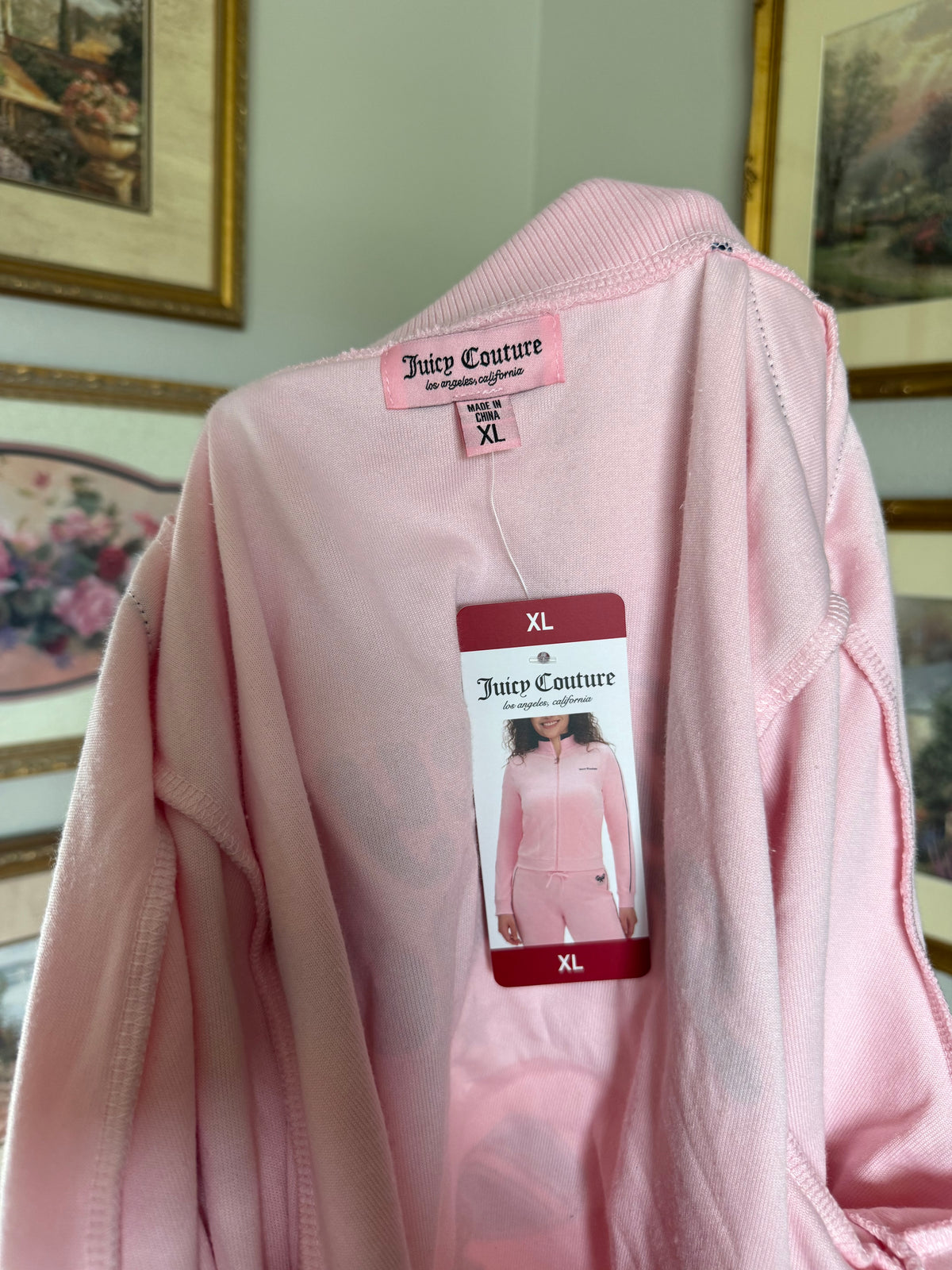 Juicy Couture NWT Baby Pink & Navy Velvet Jacket