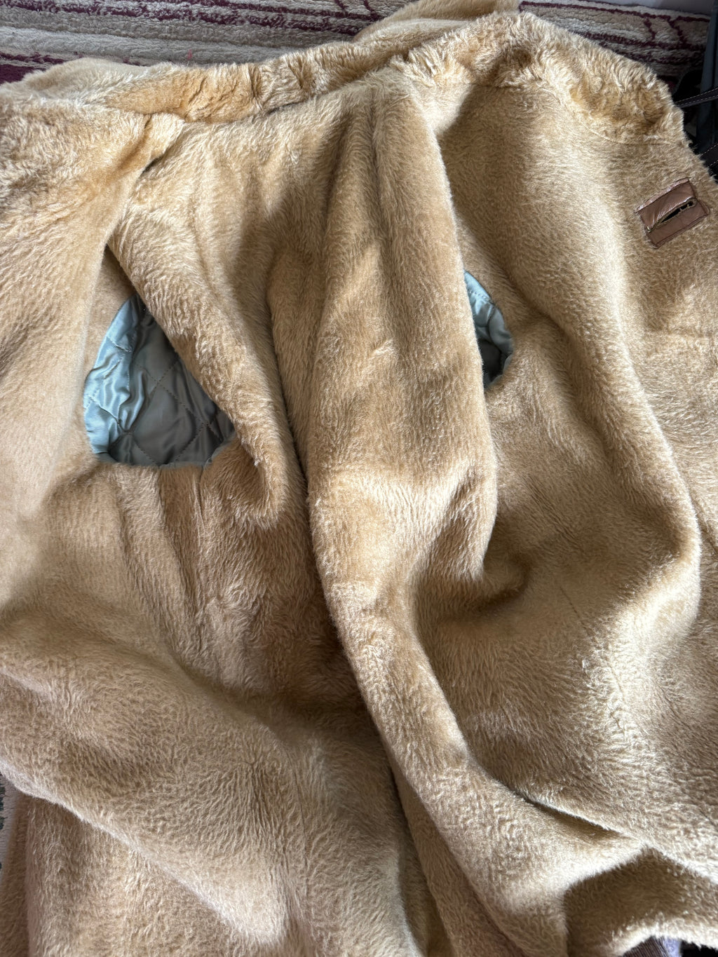 Vintage Wool Fur-Lined British 1970s Hunting Coat