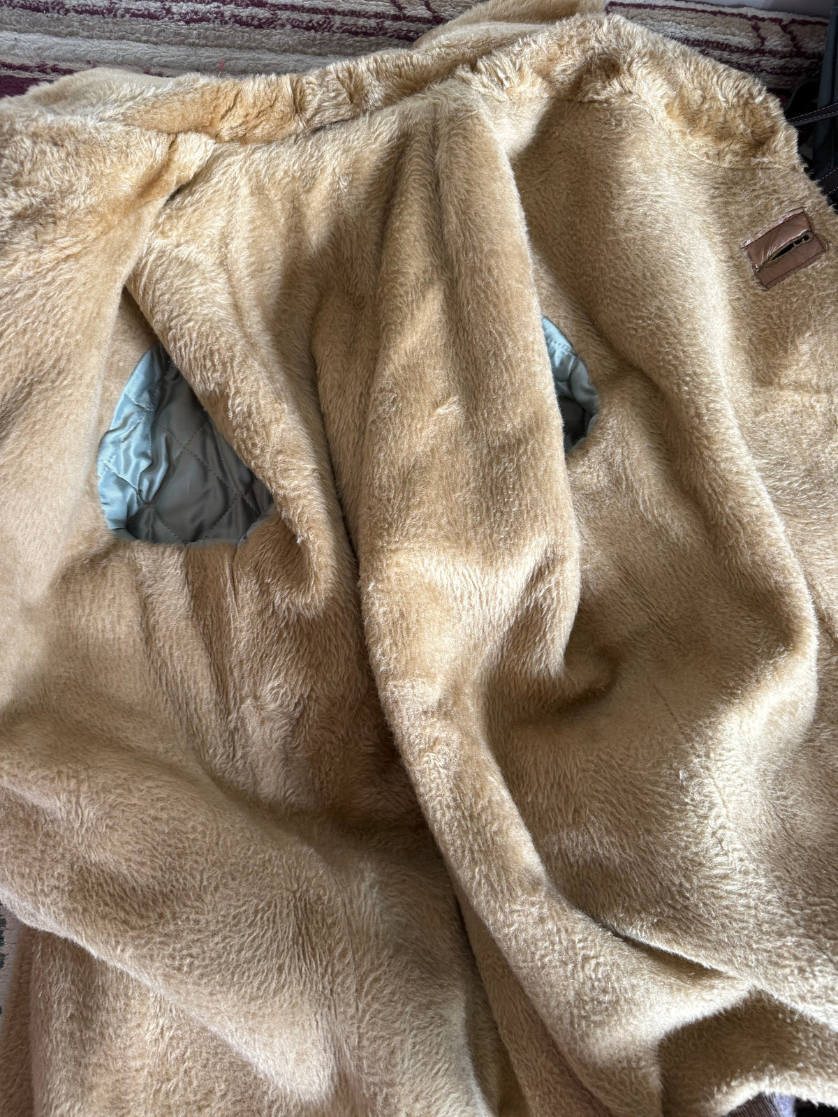 Vintage Wool Fur-Lined British 1970s Hunting Coat