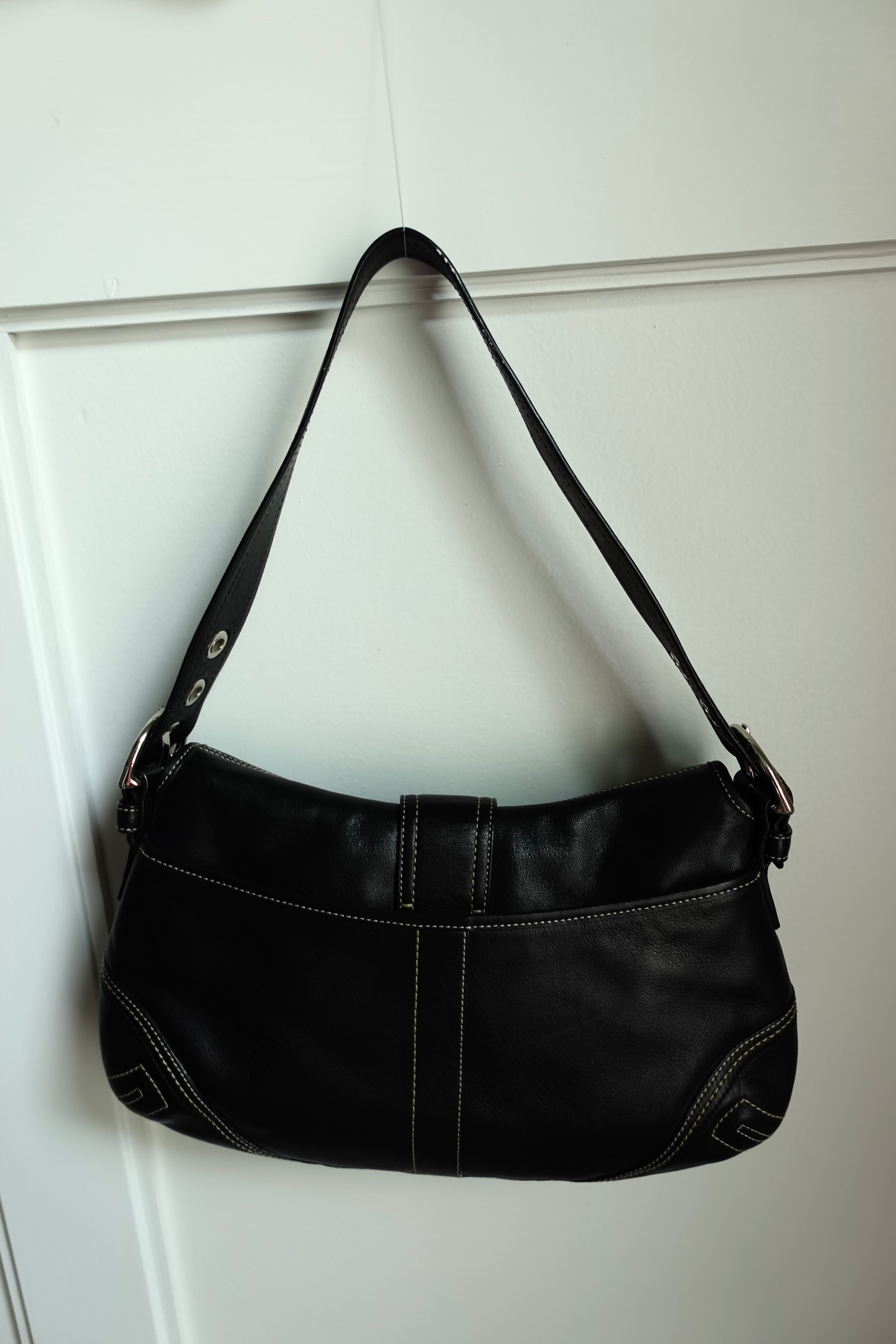 Coach Large Top Flap Black Soho