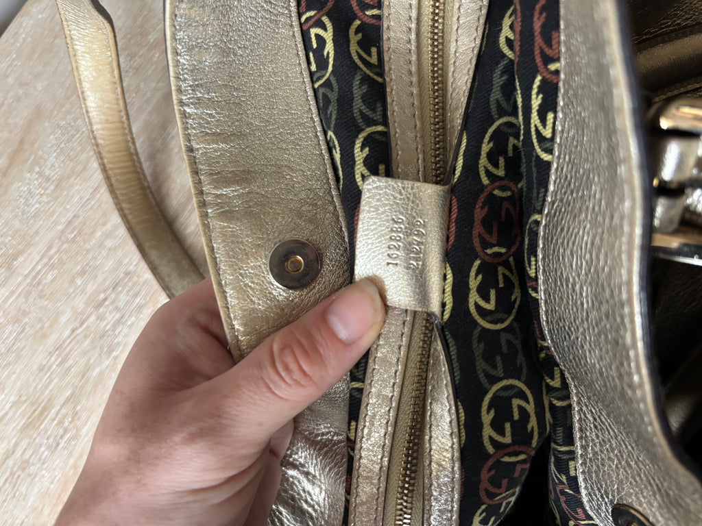 Gucci Britt Gold Interlocking G Bag