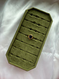 Gold Emerald Cut Purple Ring Size 7