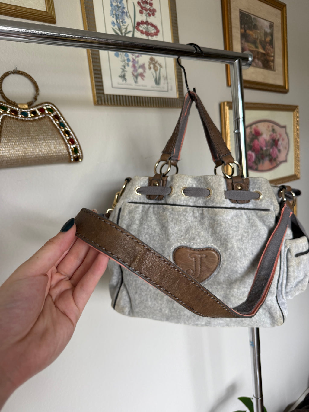 Juicy Couture Heather Grey & Coral Daydreamer