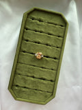 Gold Bezel Set Orange Ring Size 6