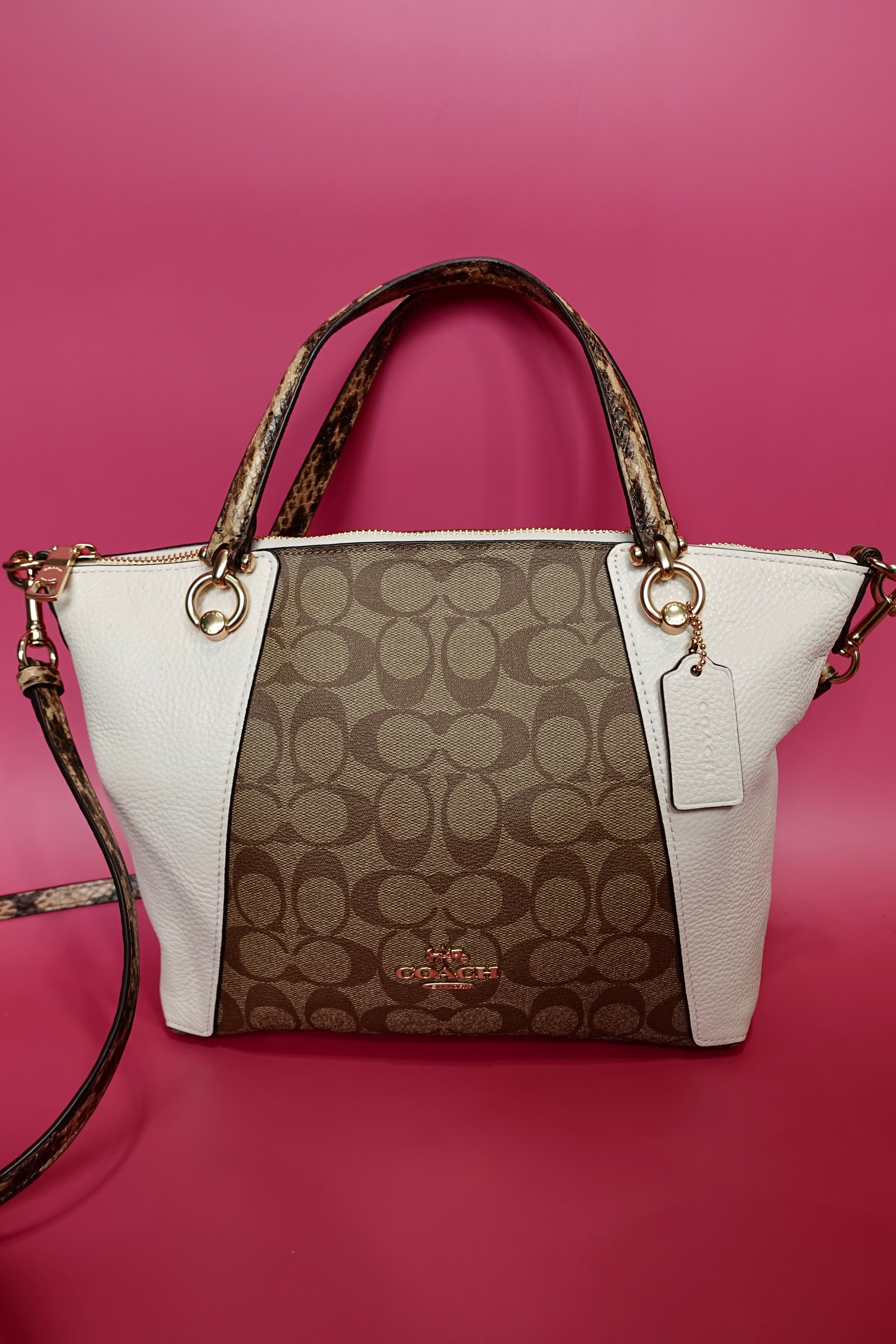Coach Kacey Snakeskin Tote