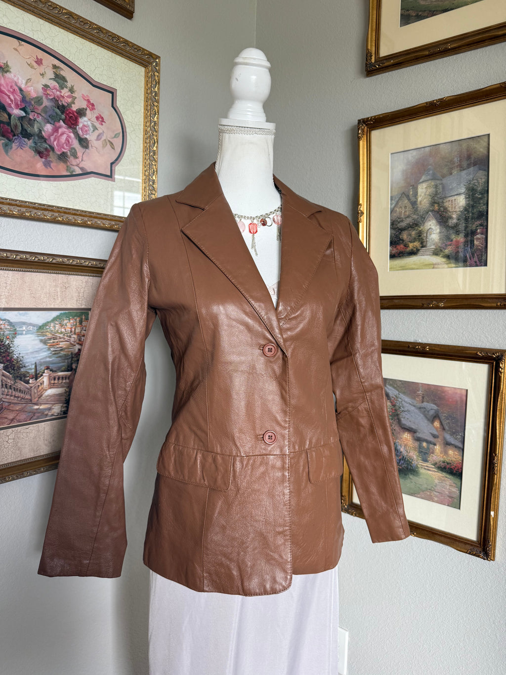 Vintage Brown Leather Jacket