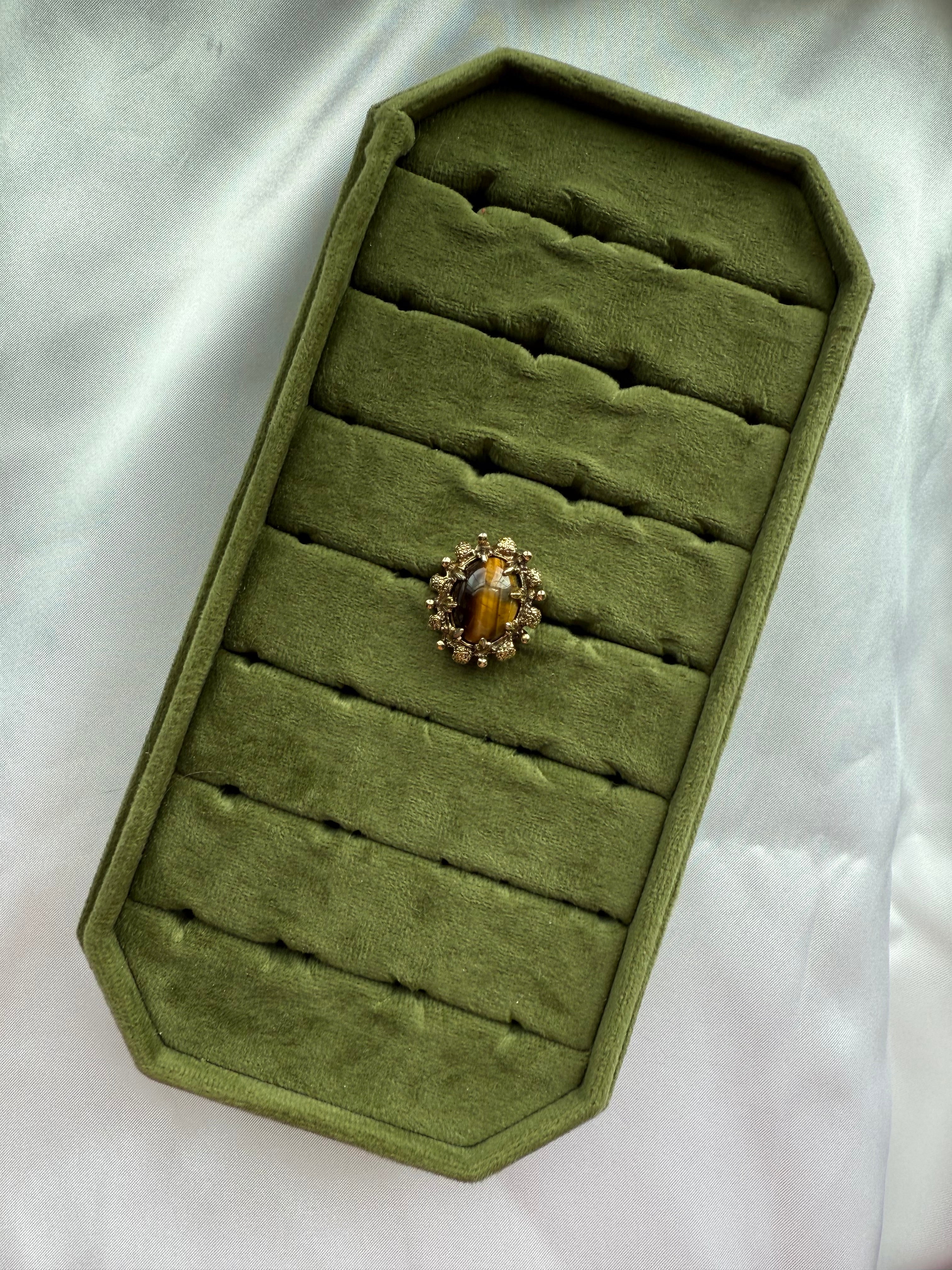 Gold Tiger's Eye Chunky Ring Size 6.5