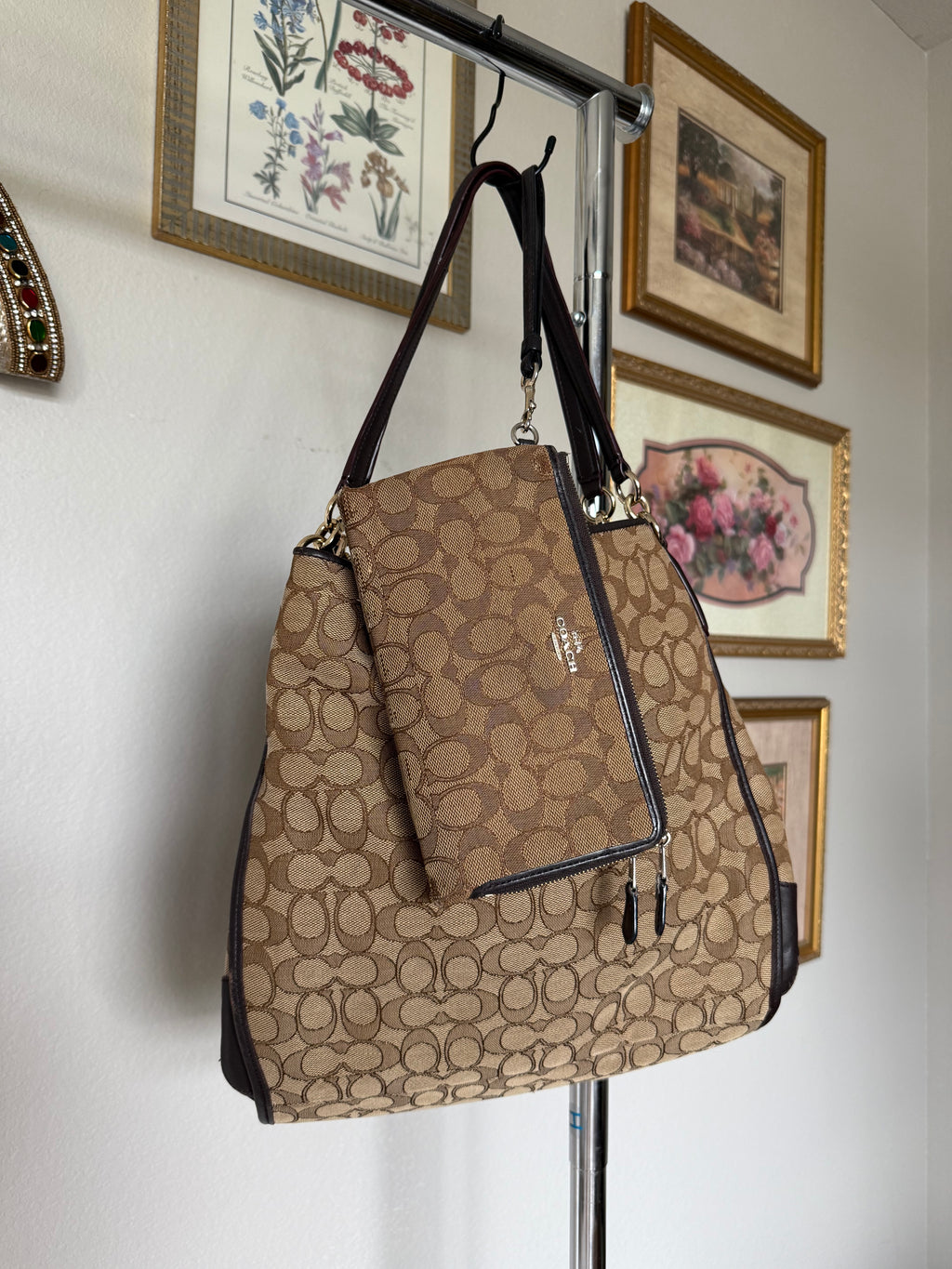Coach Signature Phoebe Shoulder Bag and Wristlet