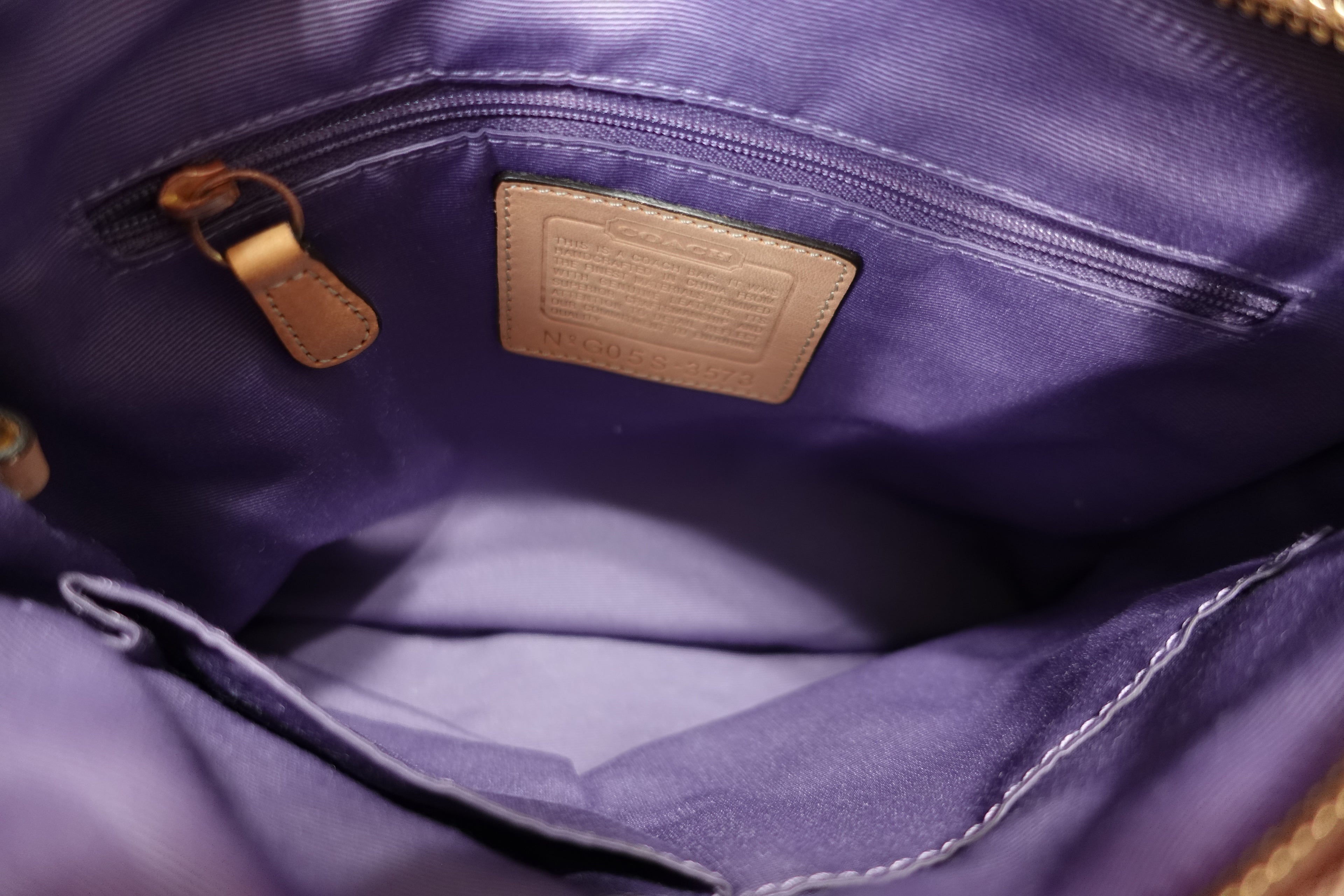 Purple Patchwork Coach Crossbody