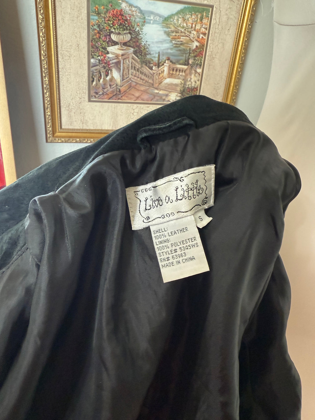 Black Y2k Suede Fitted Jacket