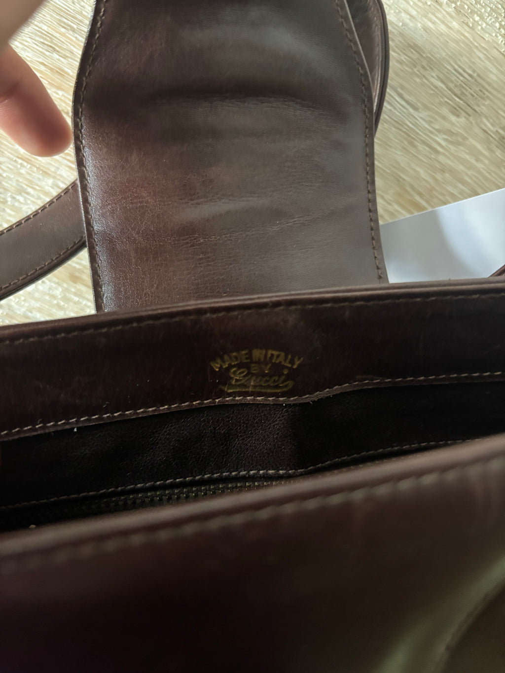 Gucci Chocolate Brown Calf Leather Bag