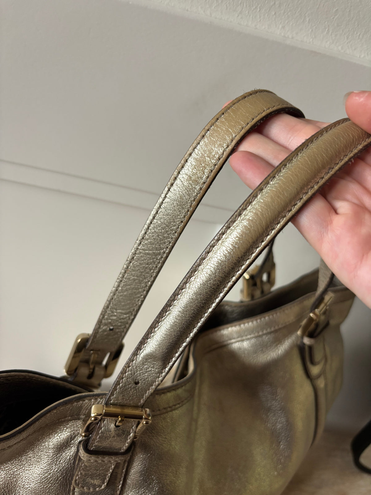 Gucci Britt Gold Interlocking G Bag