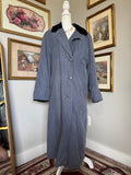 Vintage London Fog Dusty Blue & Black Trenchcoat