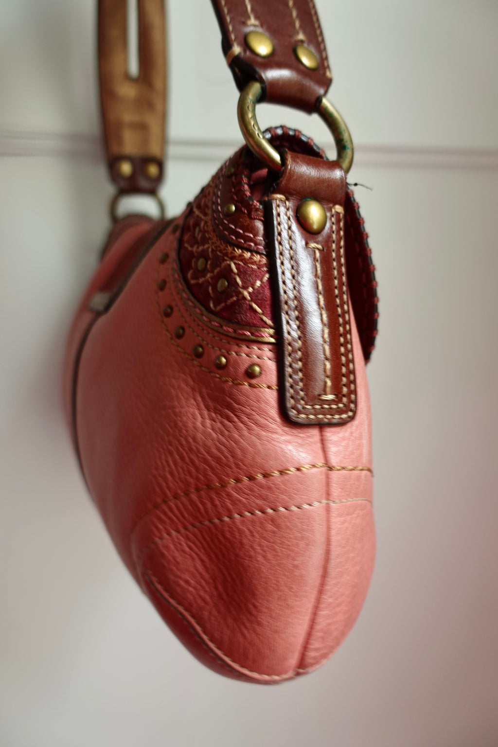 Coach Mia Y2k Pink Studded Soho