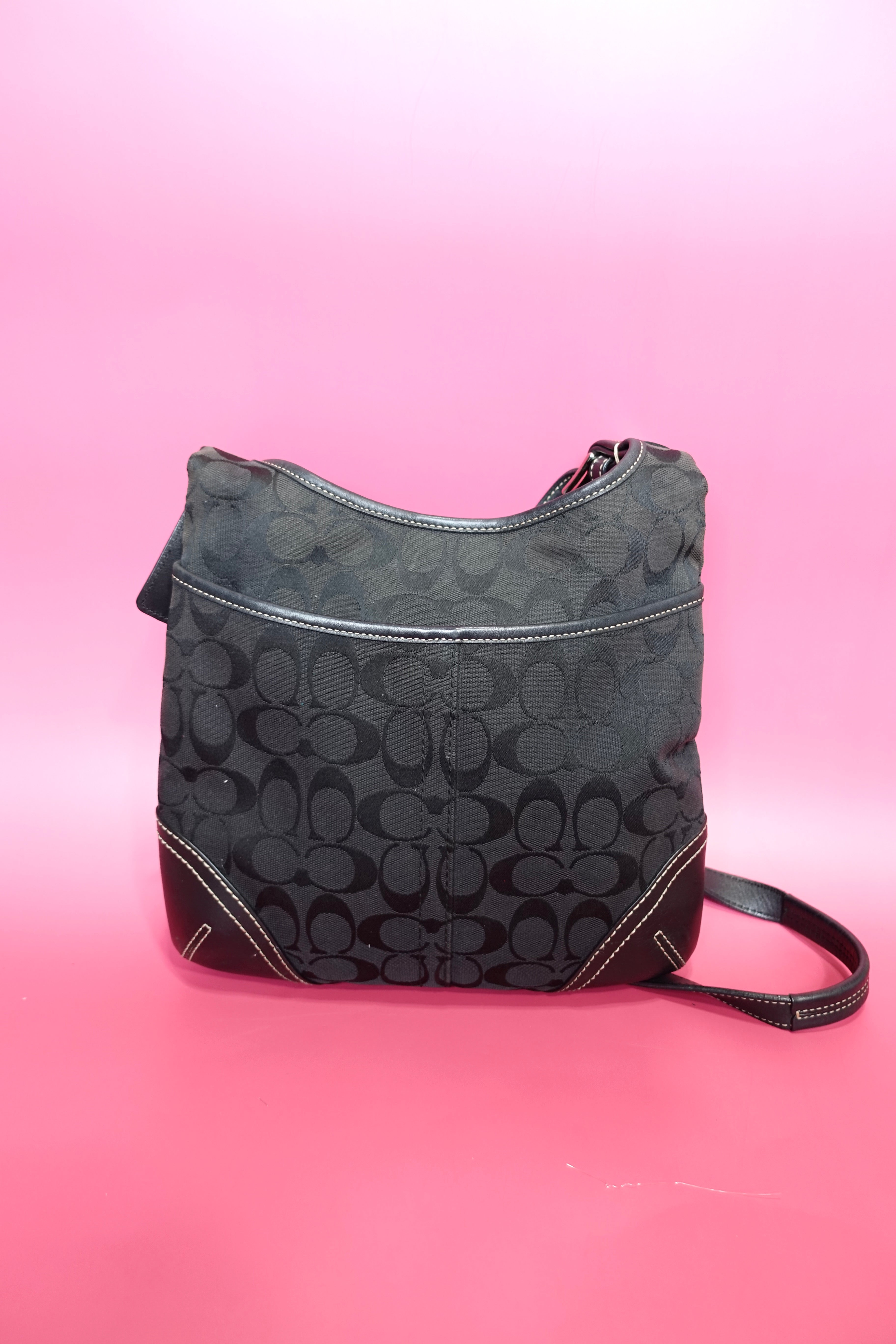 Black Coach Jacquard Crossbody