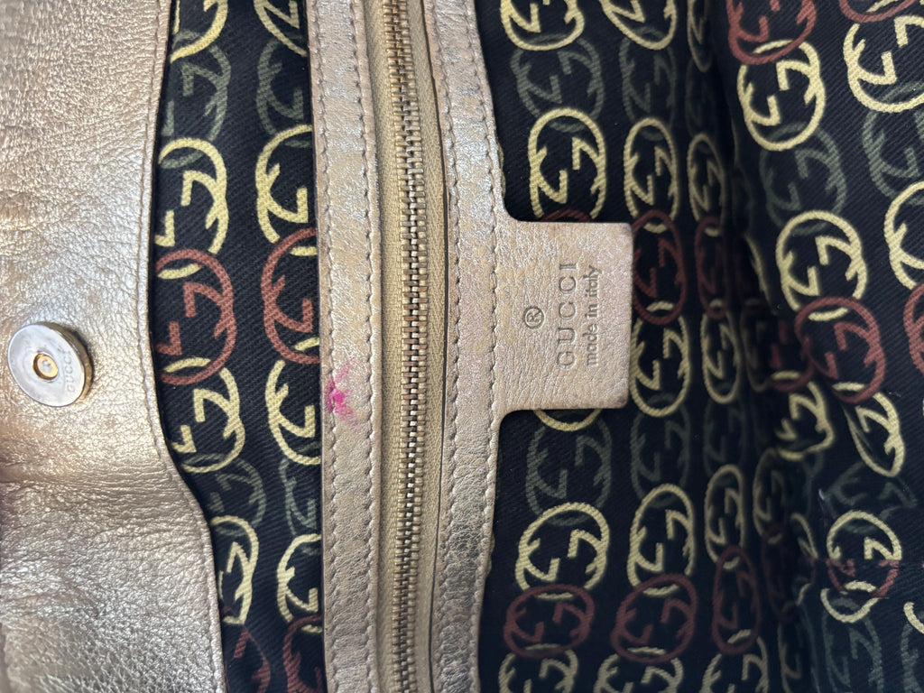 Gucci Britt Gold Interlocking G Bag