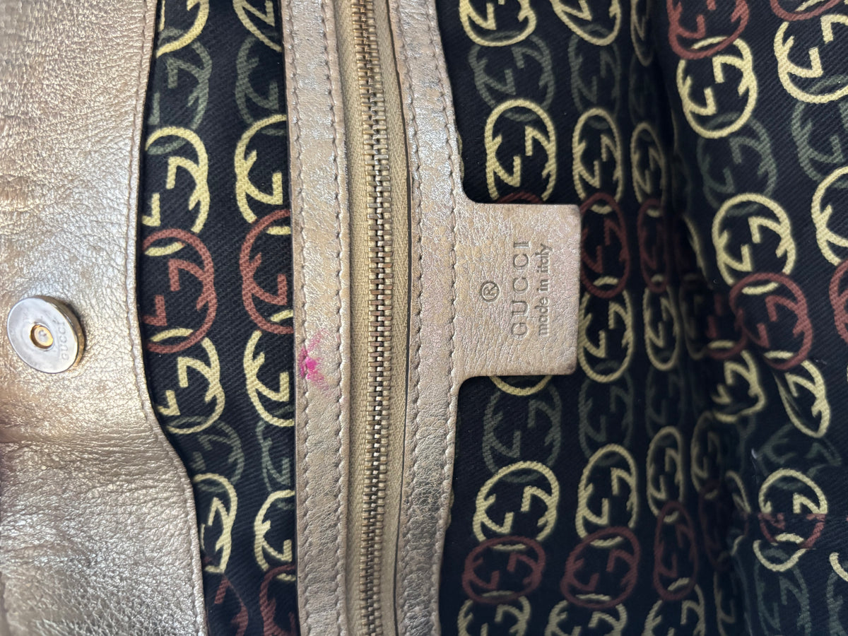 Gucci Britt Gold Interlocking G Bag