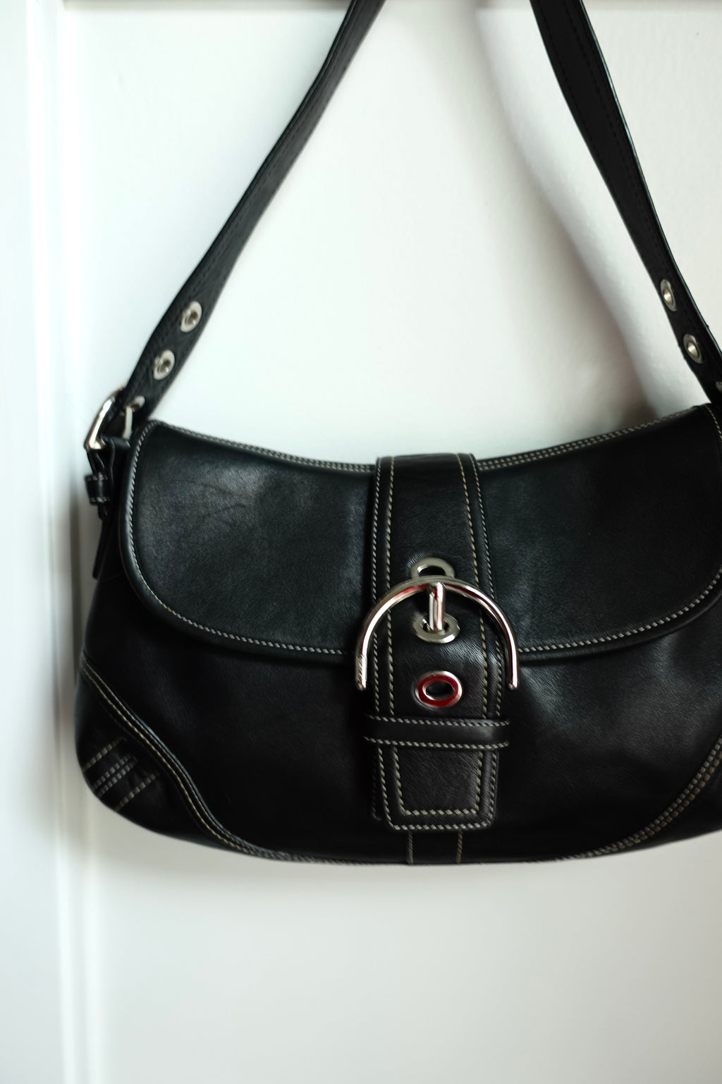 Coach Large Top Flap Black Soho