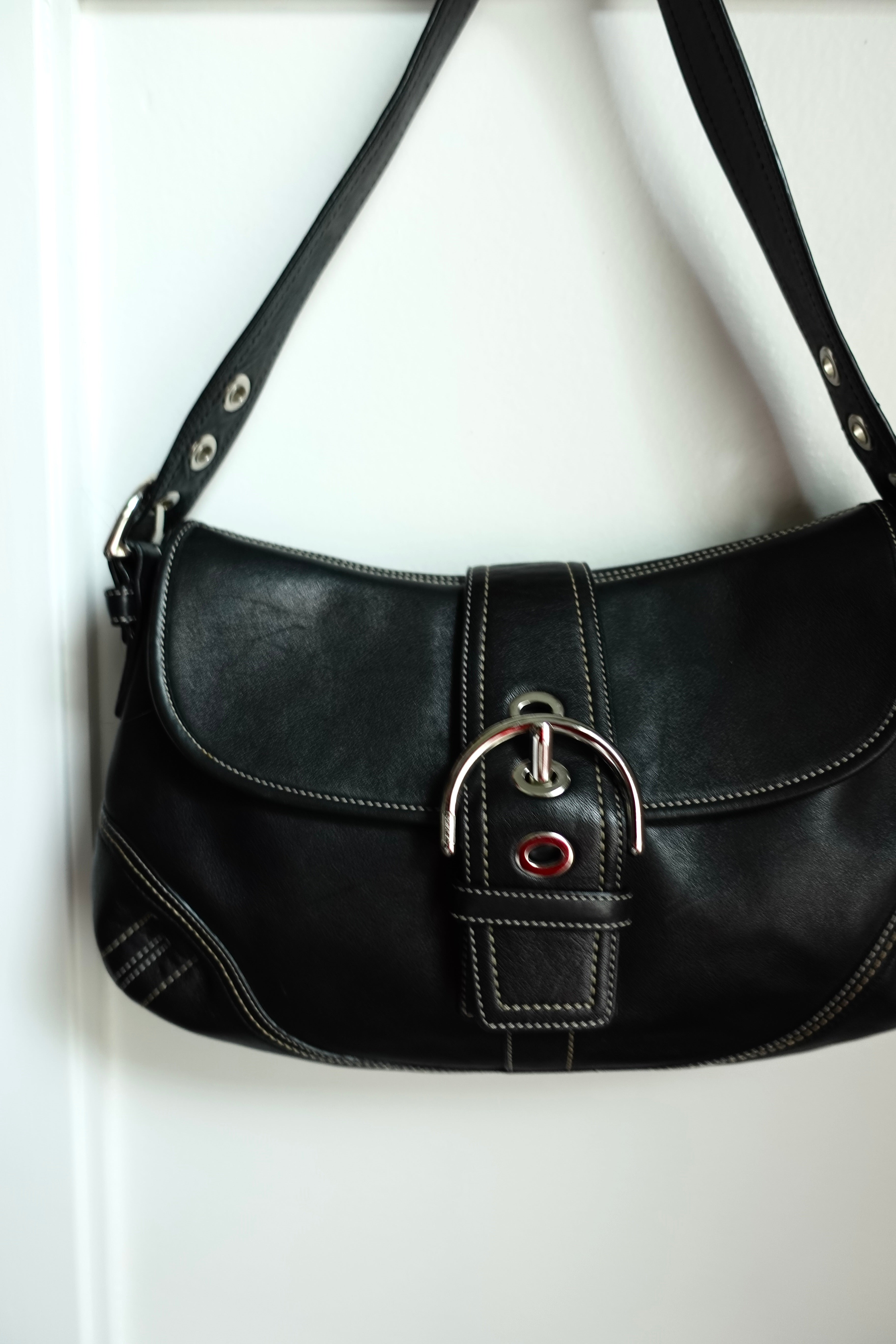 Coach Large Top Flap Black Soho