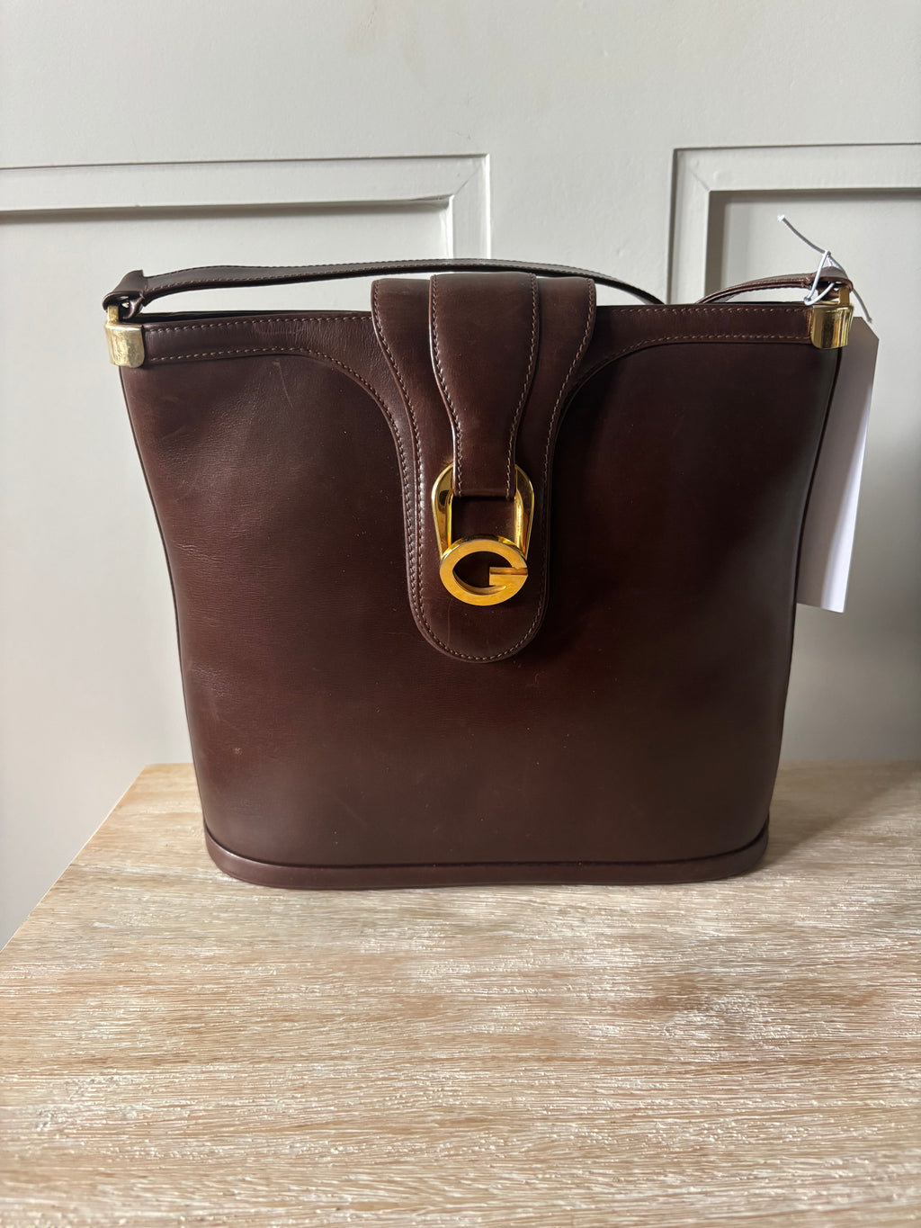 Gucci Chocolate Brown Calf Leather Bag