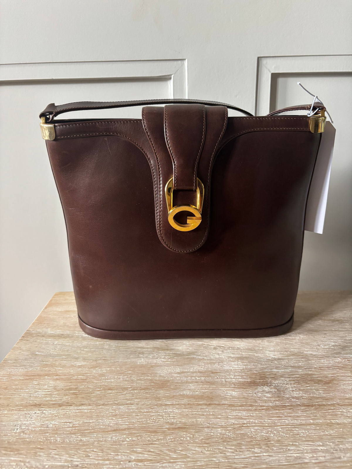 Gucci Chocolate Brown Calf Leather Bag