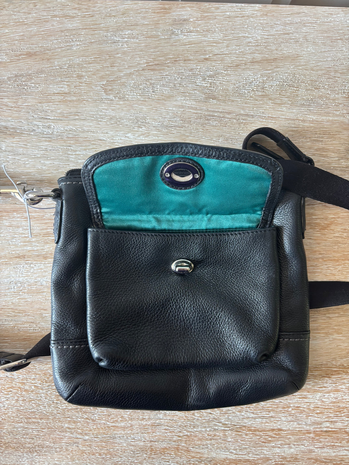 Black Turnlock Coach Crossbody