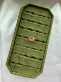 Gold Bezel Set Pink Ring Size 5