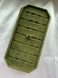 Gold Dark Green Ring Size 6