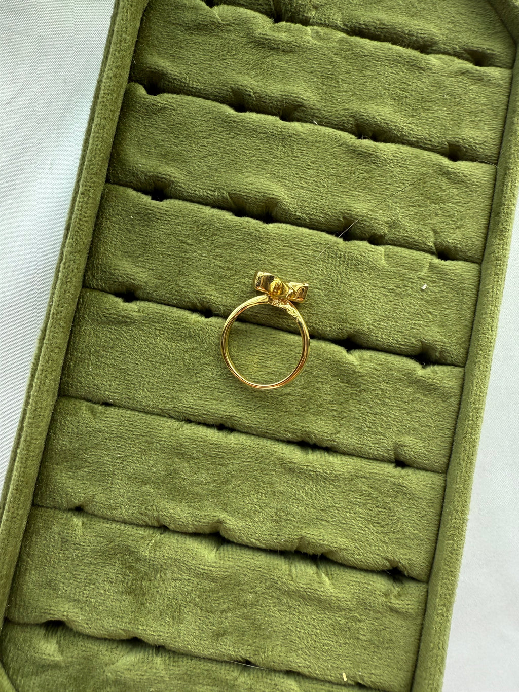 Gold Colorful Clover Ring Size  7