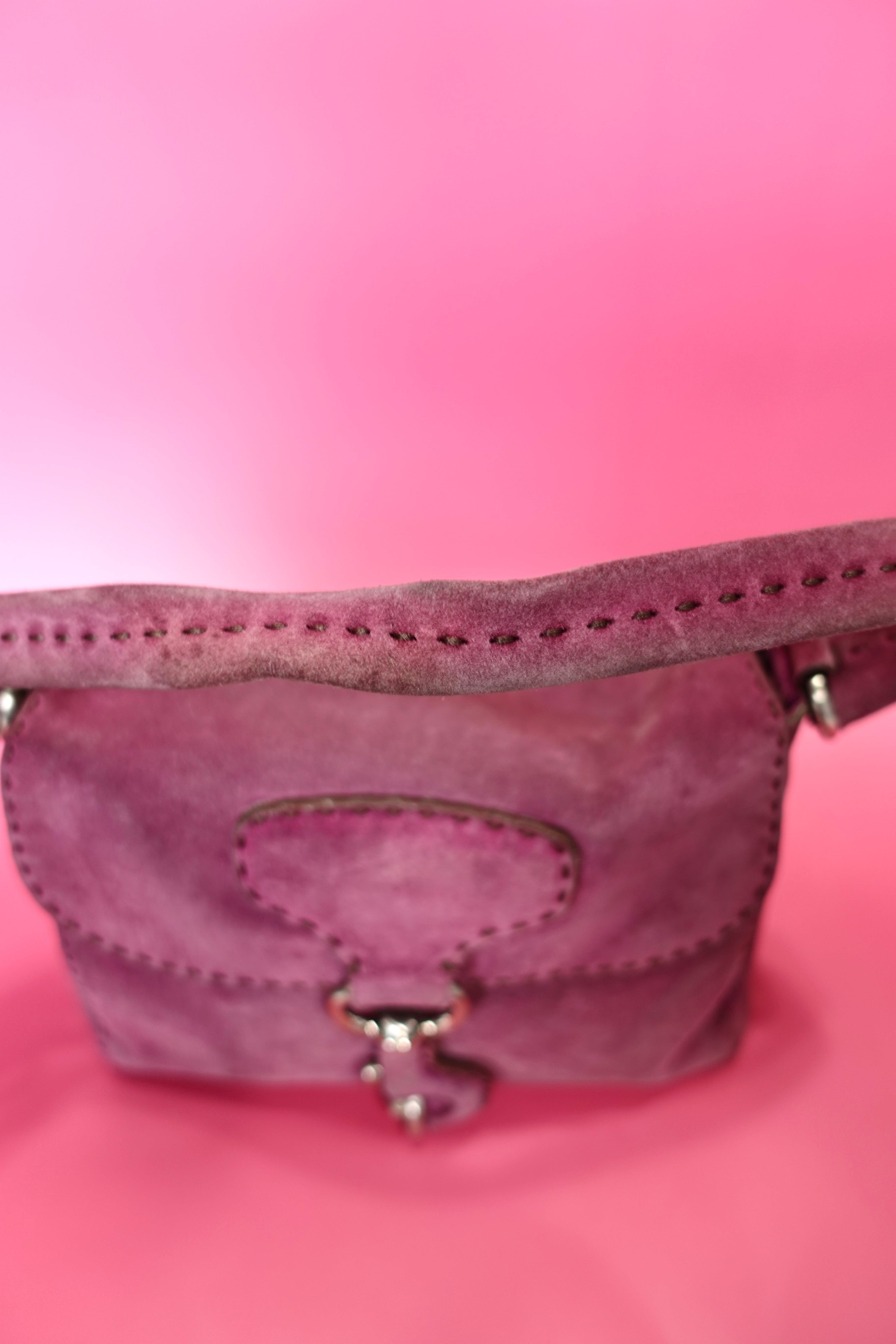 Prada Scamosciato Suede Shoulder Bag