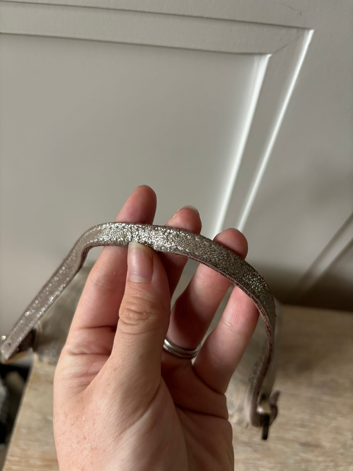 Fendi Metallic Zucchino Mini Mamma Baguette Bag