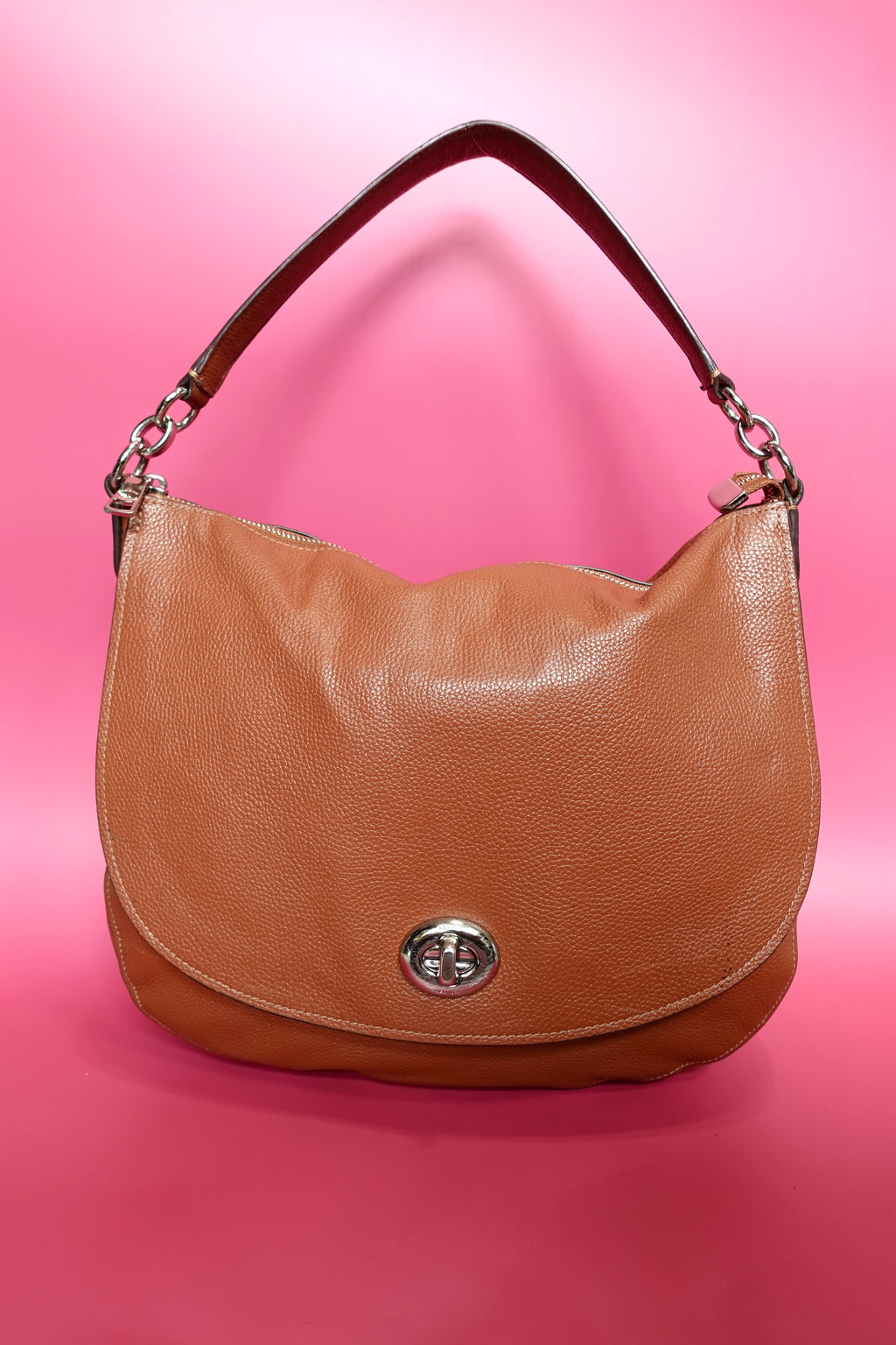 Coach Brown Turnlock Hobo