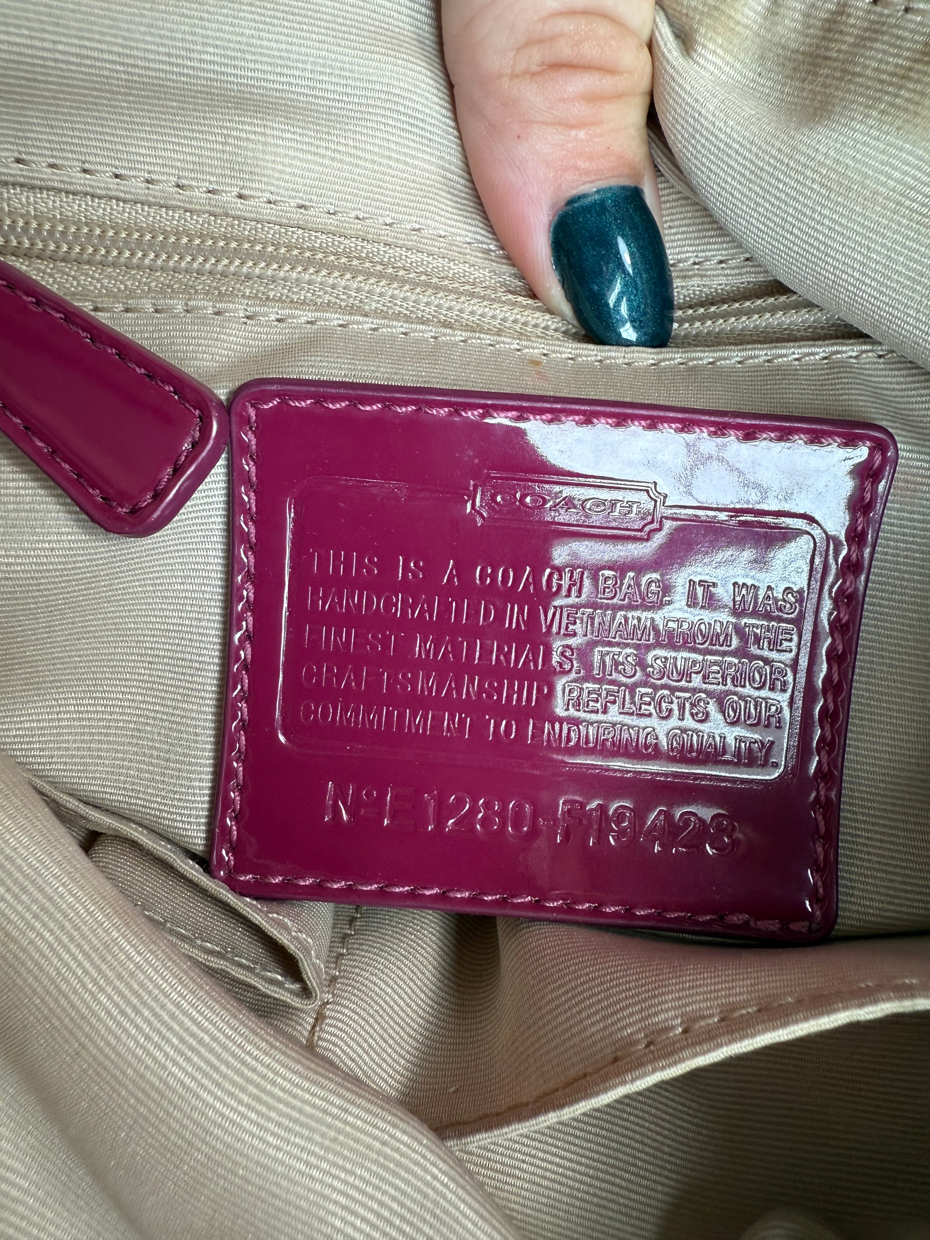 Coach Pink Signature Canvas Tote