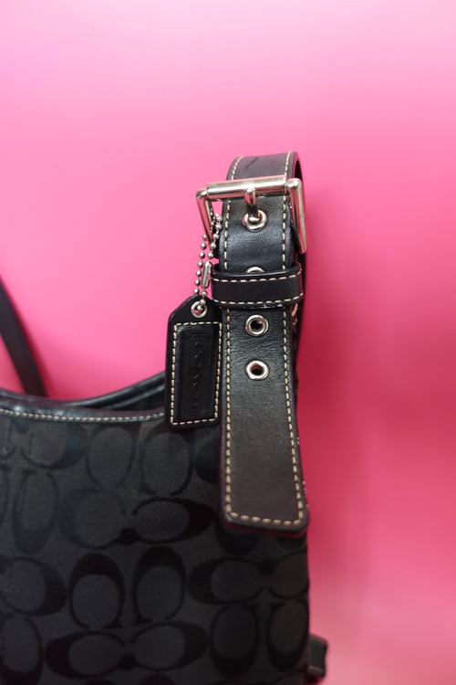 Black Coach Jacquard Crossbody
