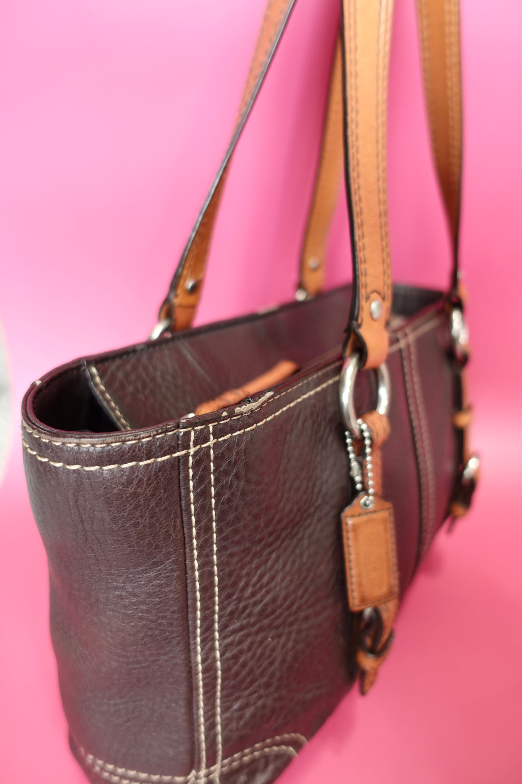 Chocolate Brown Coach Tote