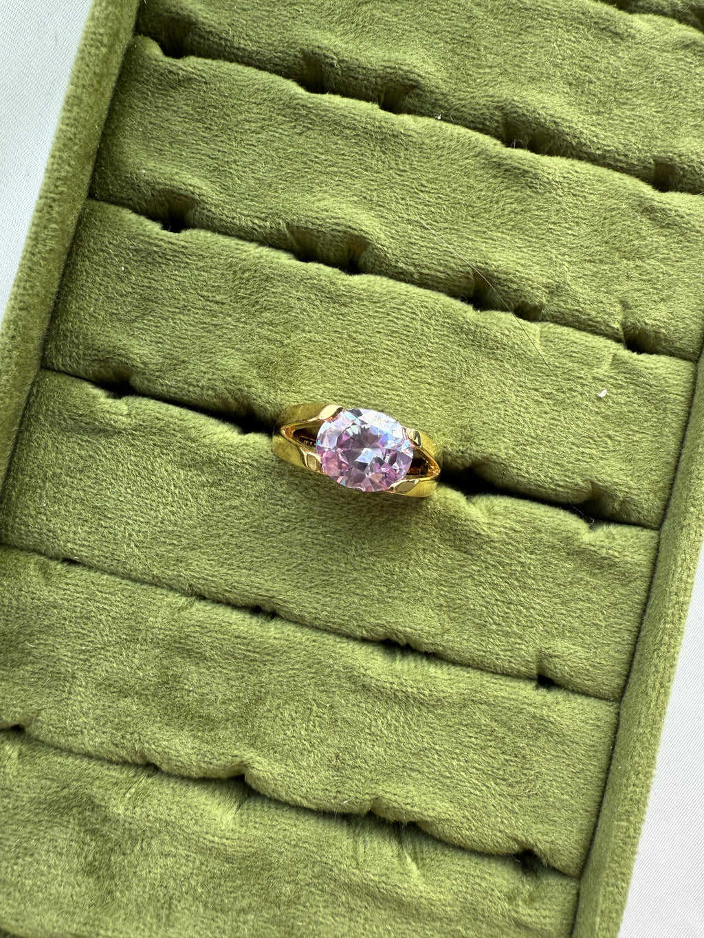 Gold Lilac Ring Size 9.25