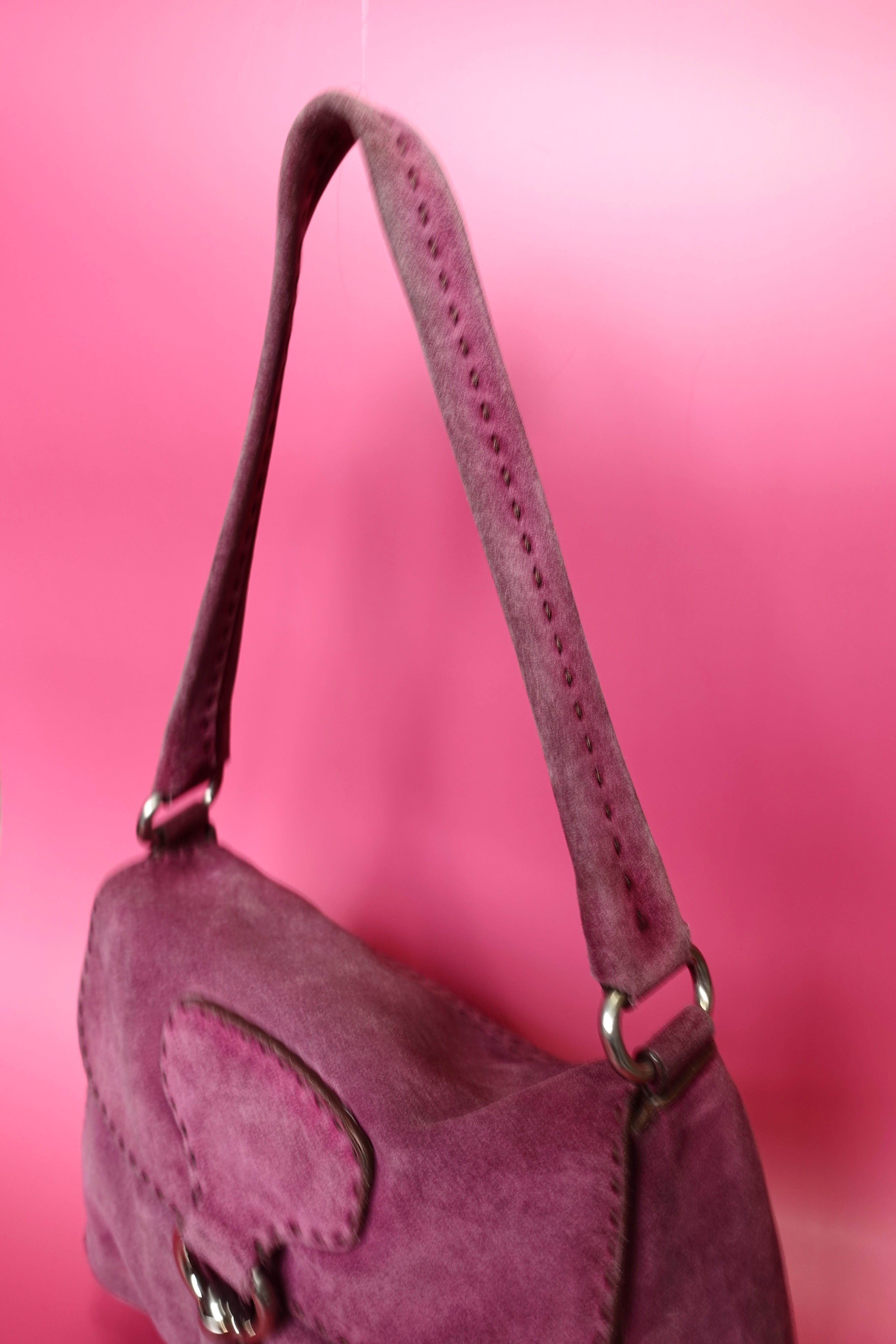 Prada Scamosciato Suede Shoulder Bag