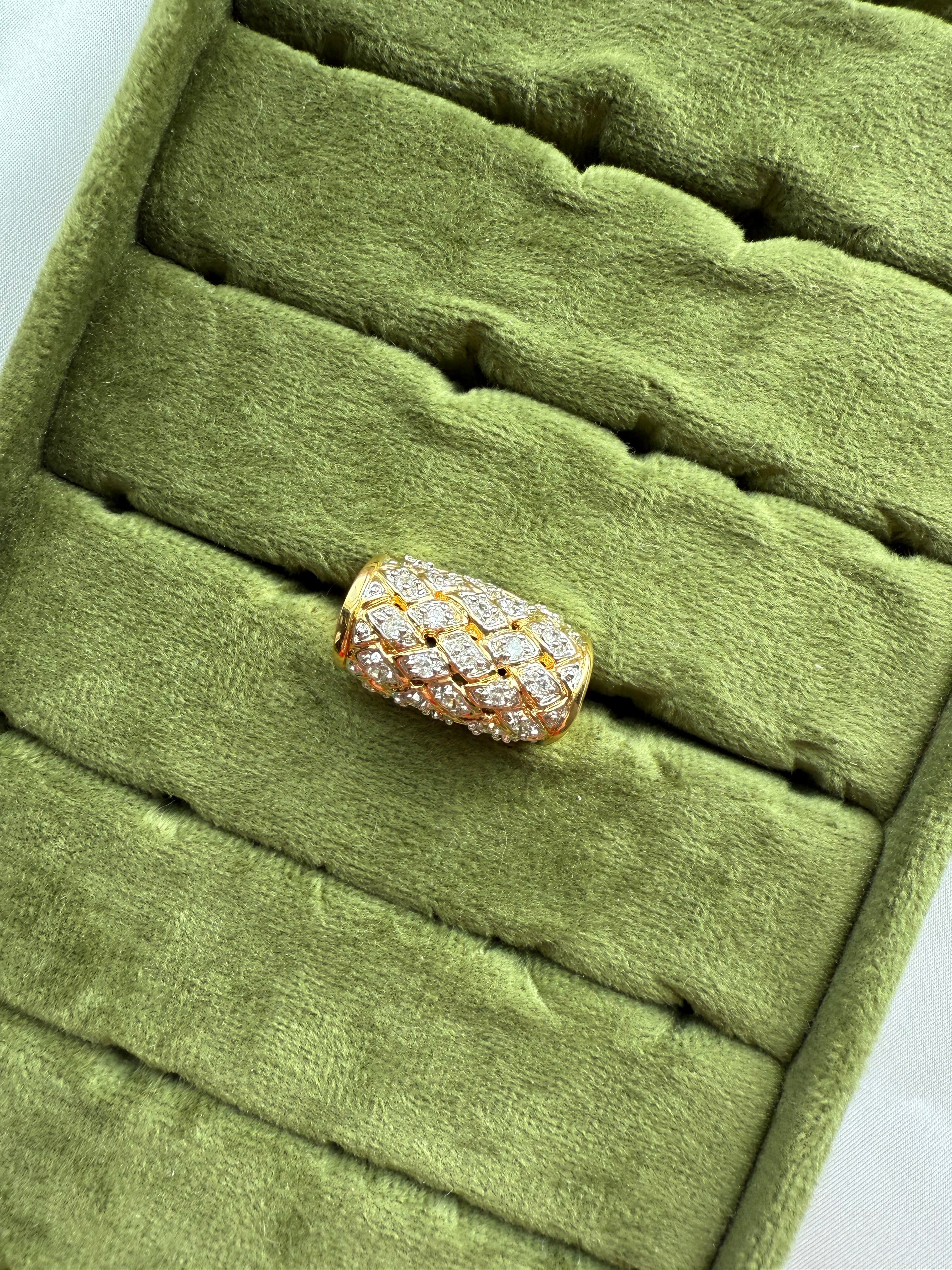 Gold Bar CZ Ring Size 5