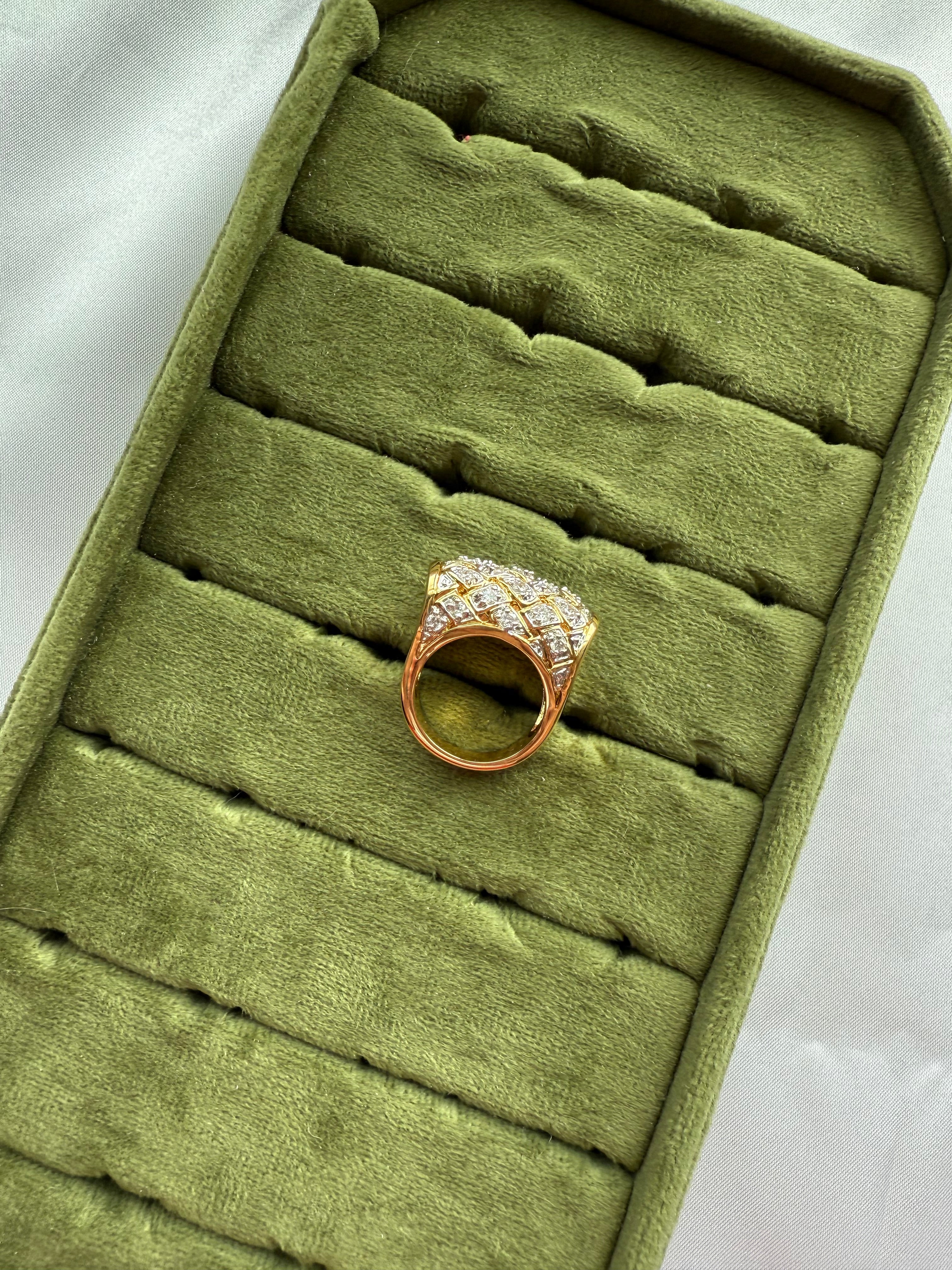 Gold Bar CZ Ring Size 5
