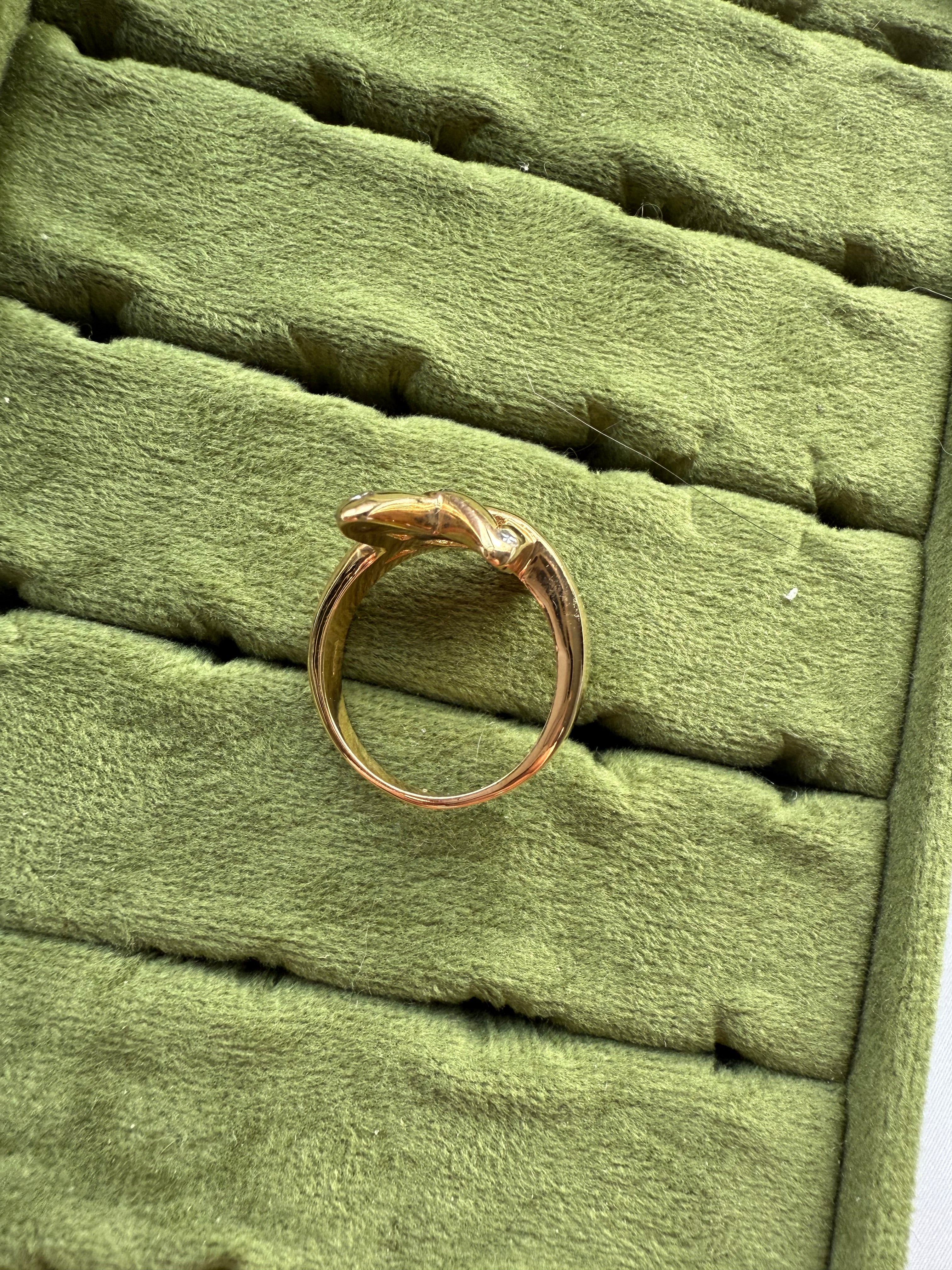 Gold CZ Star Ring Size 8.75
