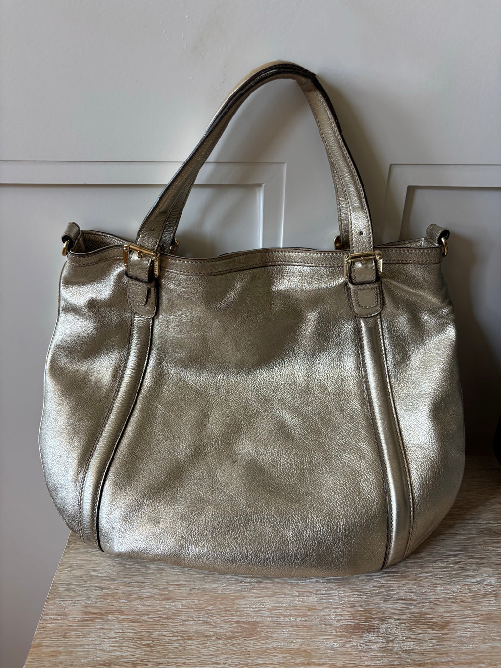 Gucci Britt Gold Interlocking G Bag